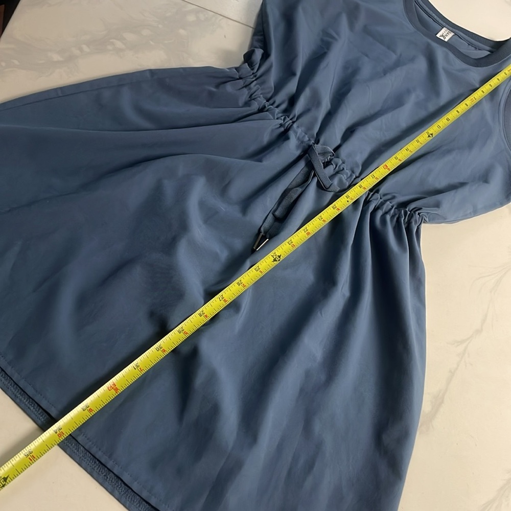 Kyodan Outdoor Blue Dress with tie at waist - Picture 5 of 9